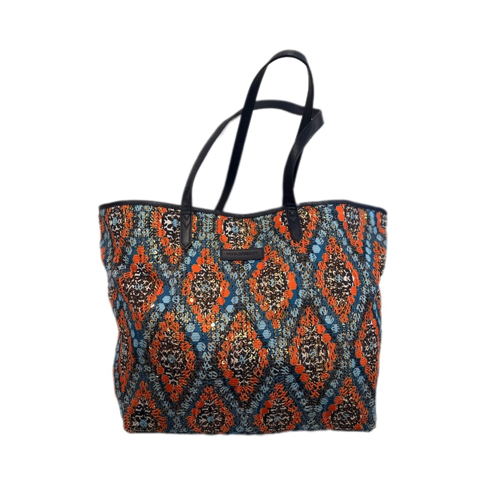 Vera Bradley - Orange and Blue(s) - Patterned Tote